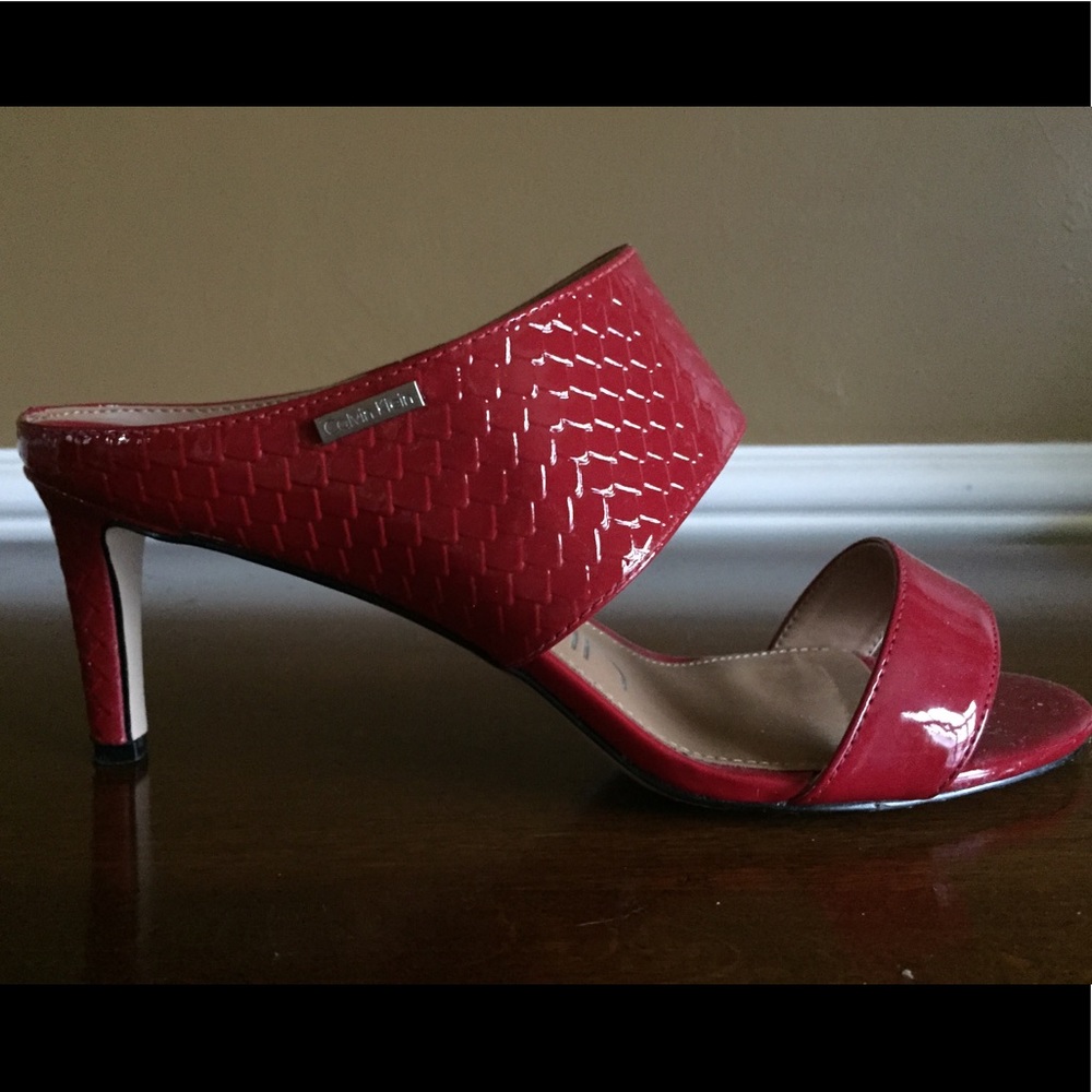 Calvin Klein “Cecily” Red patent sandal